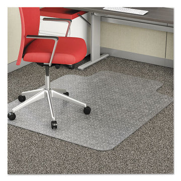 deflecto® Economat Occasional Use Chair Mat For Low Pile Carpet, 45 X 53, Wide Lipped, Clear freeshipping - TVN Wholesale